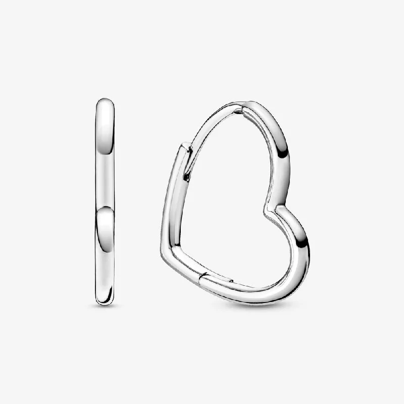 women’s diamond hoop earrings -Asymmetric Heart Hoop Earrings