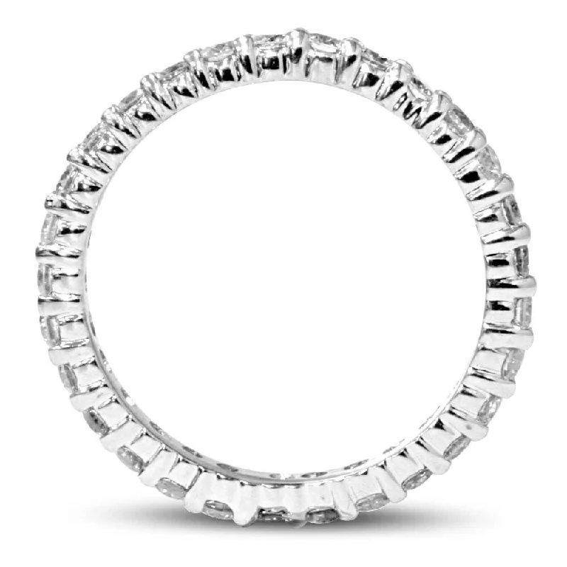 women’s halo engagement rings -1 3/4ct Diamond Eternity Ring White Gold