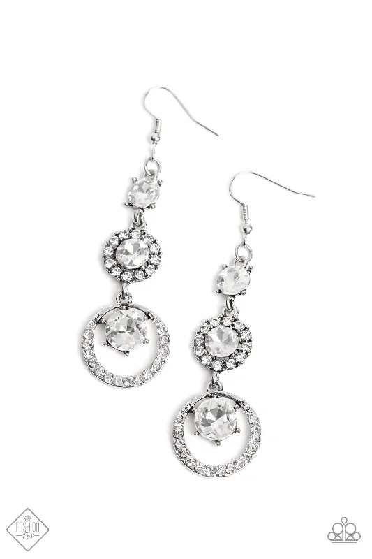 women’s sapphire earrings -Enchanting Effulgence - White