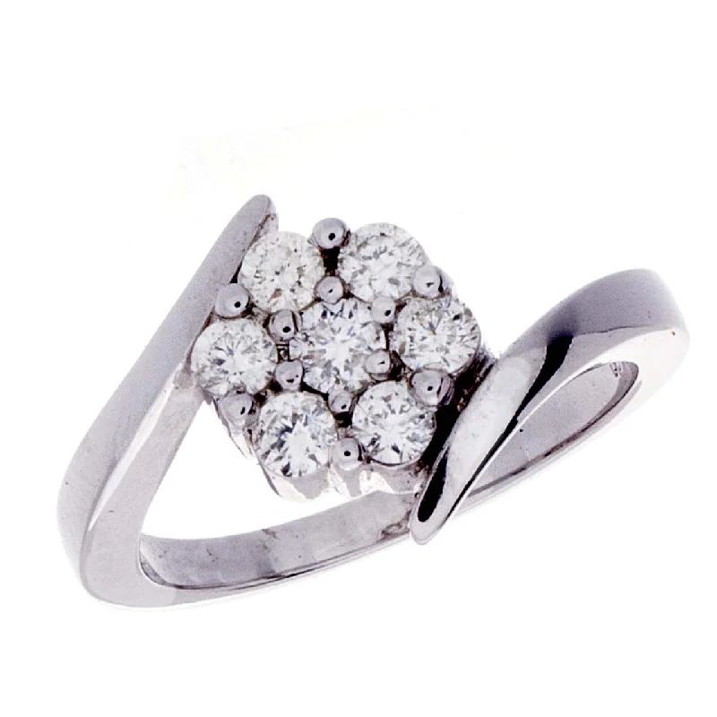 women’s diamond solitaire engagement rings -Flower Diamond Ring