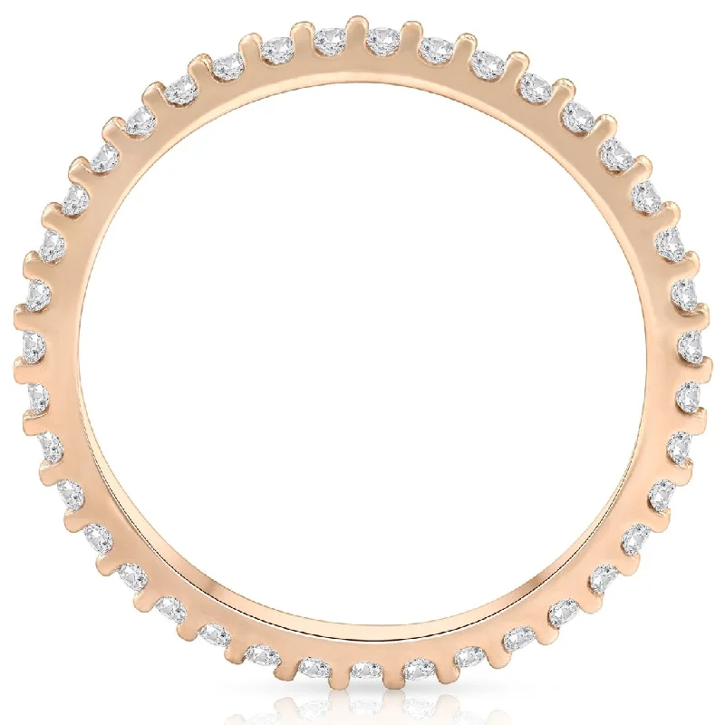 women’s trendy engagement rings -1/3ct Diamond Eternity Ring Available in White, Yellow or Rose Gold