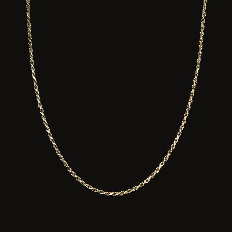 custom rings for women -14k YELLOW GOLD ROPE CHAIN 18 INCH 1.1mm NECKLACE CLASSIC ITALIAN MENS LADIES