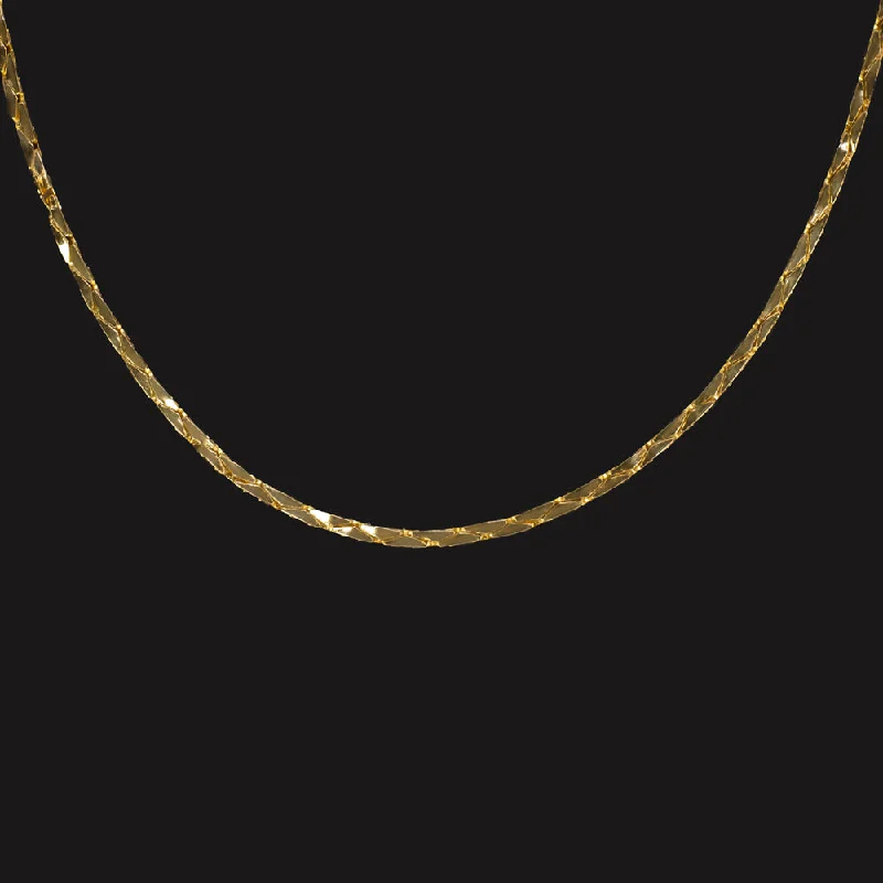 women’s black diamond rings -14k YELLOW GOLD CHAIN NECKLACE TRIANGLE LINK 16 INCH 1.2mm SOLID UNIQUE THIN