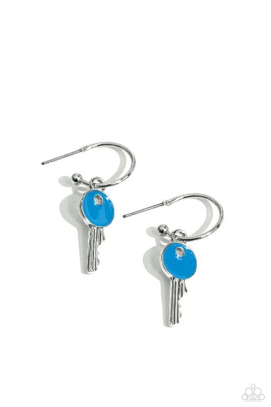 stud earrings for women -Key Performance - Blue