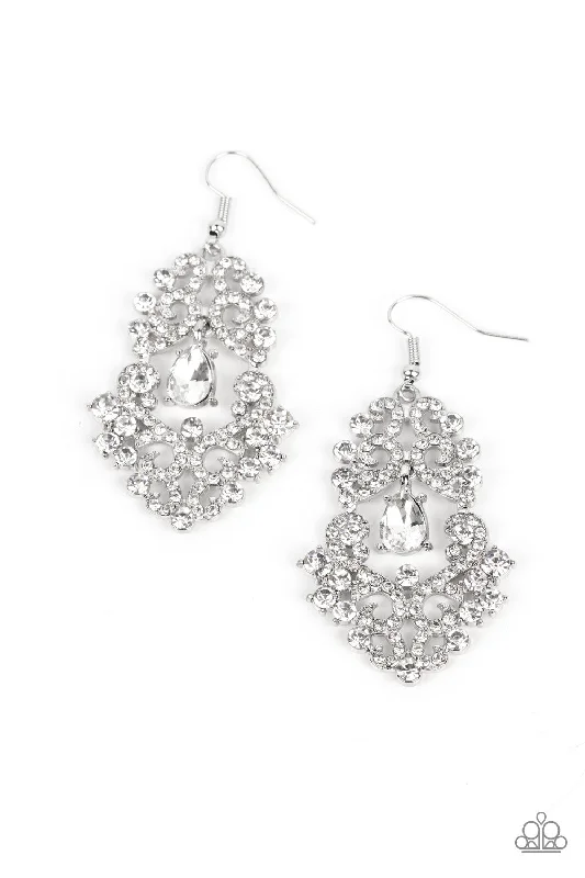 women’s diamond earrings -Sociable Sparkle - White