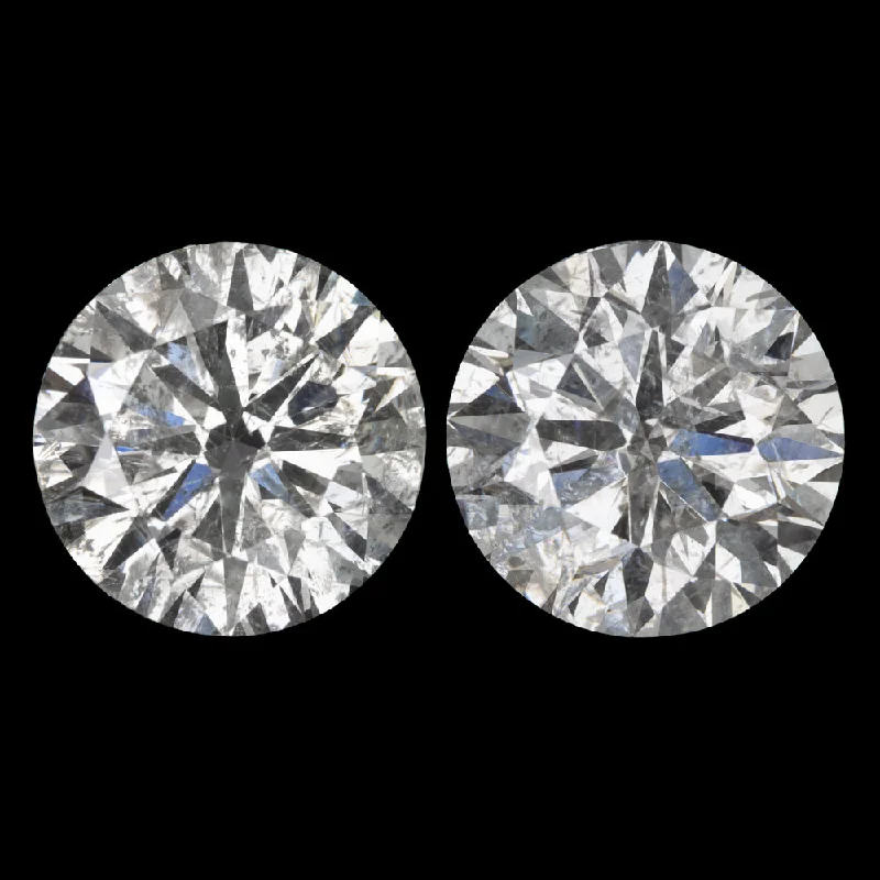 elegant rings for women -1 CARAT VERY GOOD CUT DIAMOND STUD EARRINGS MATCHING PAIR ROUND BRILLIANT 1ct