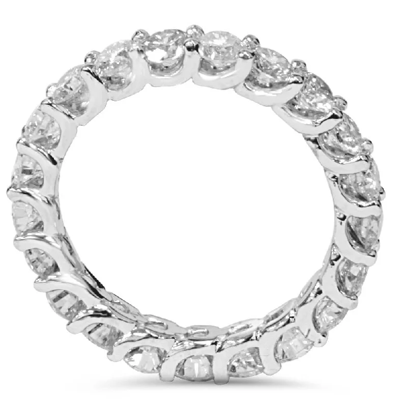 women’s custom-designed engagement rings -2 1/2 Carat U Prong Diamond Eternity Ring White Gold Lab Grown