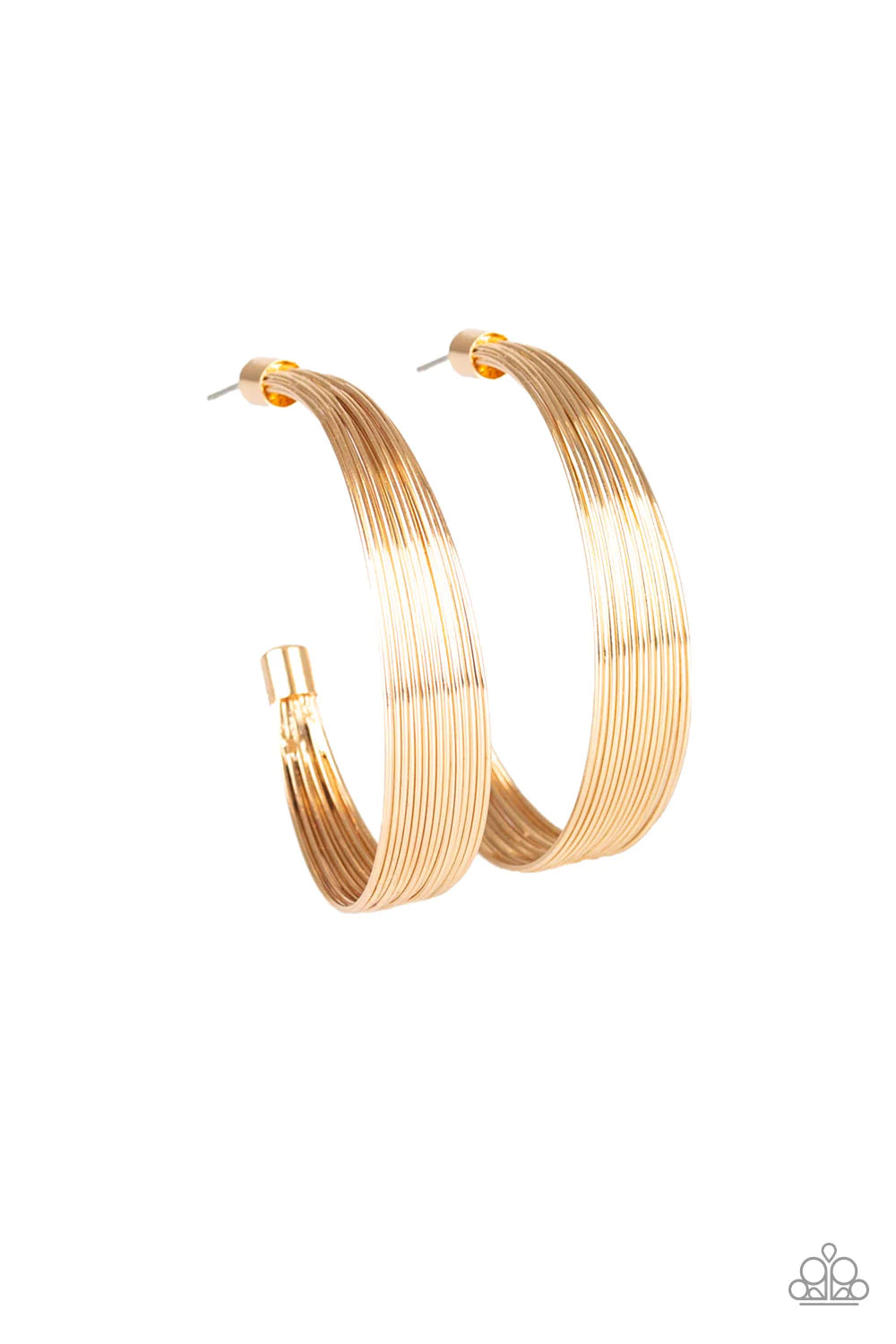 women’s crystal earrings -Live Wire - Gold