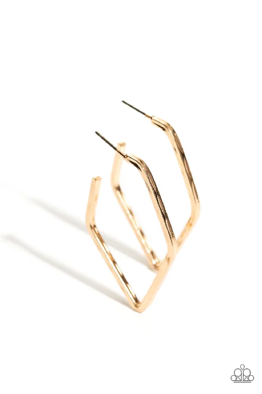 women’s vintage-style earrings -Winning Edge - Gold