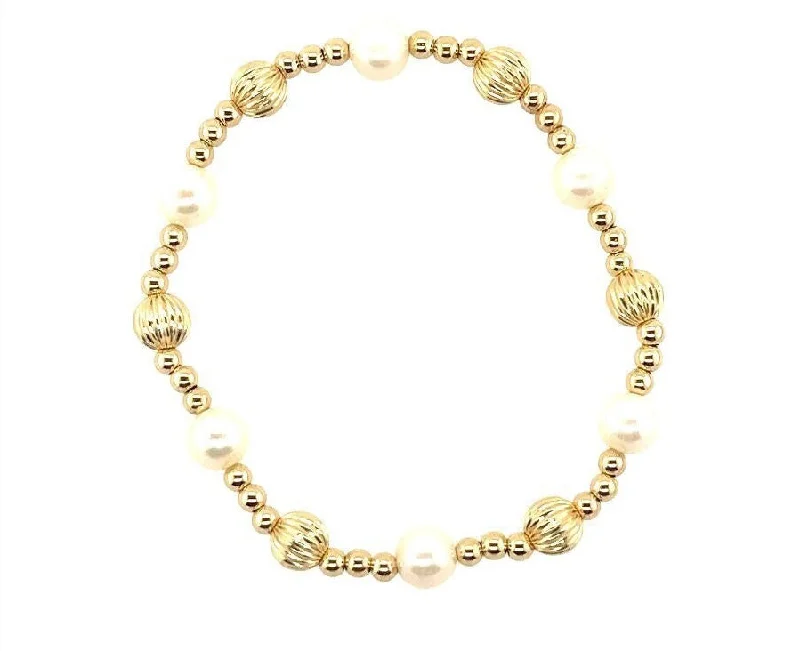 casual bangles for women -Diana Pearl Stretch Bracelet