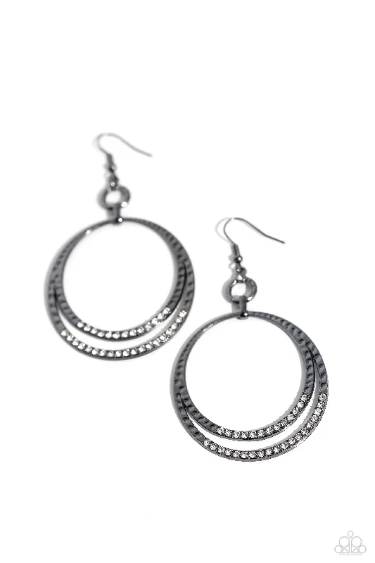 women’s ear cuffs -Spin Your HEELS - Black