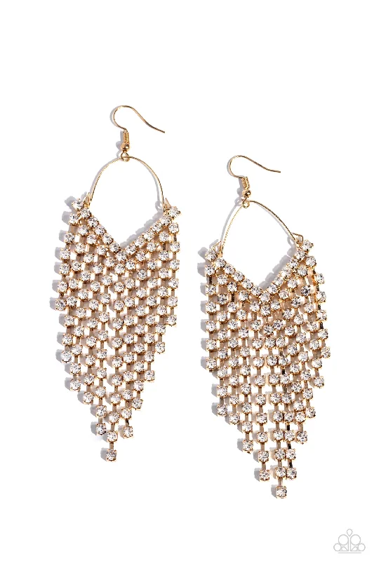 women’s luxury earrings -V Fallin - Gold