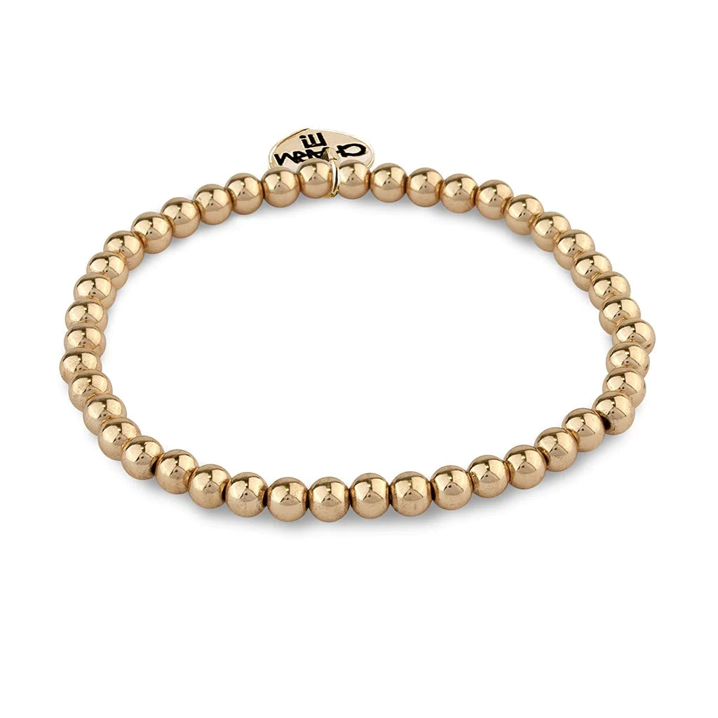 bracelet sets for women -CHARM IT! | 4mm Gold Bead Charm Bracelet