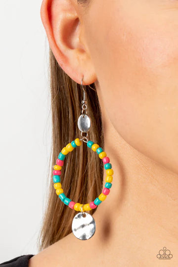 women’s casual hoop earrings -Cayman Catch - Yellow