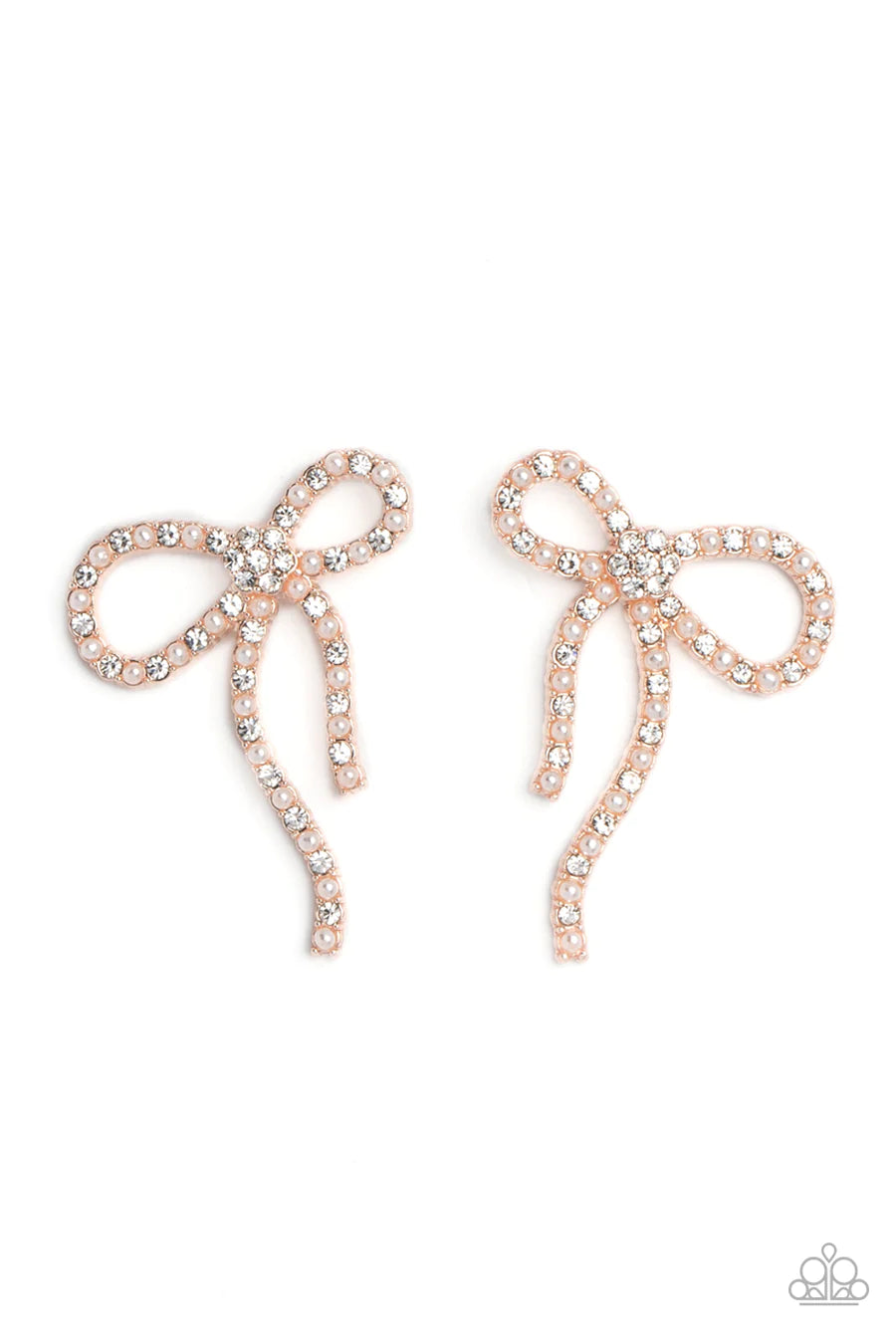 women’s diamond hoop earrings -Deluxe Duet - Rose Gold