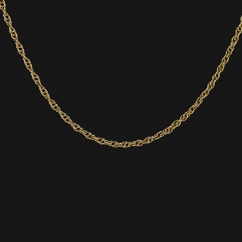 women’s personalized rings -SOLID 14K YELLOW GOLD 19in DOUBLE CABLE CHAIN 1mm CLASSIC LADIES NECKLACE THIN