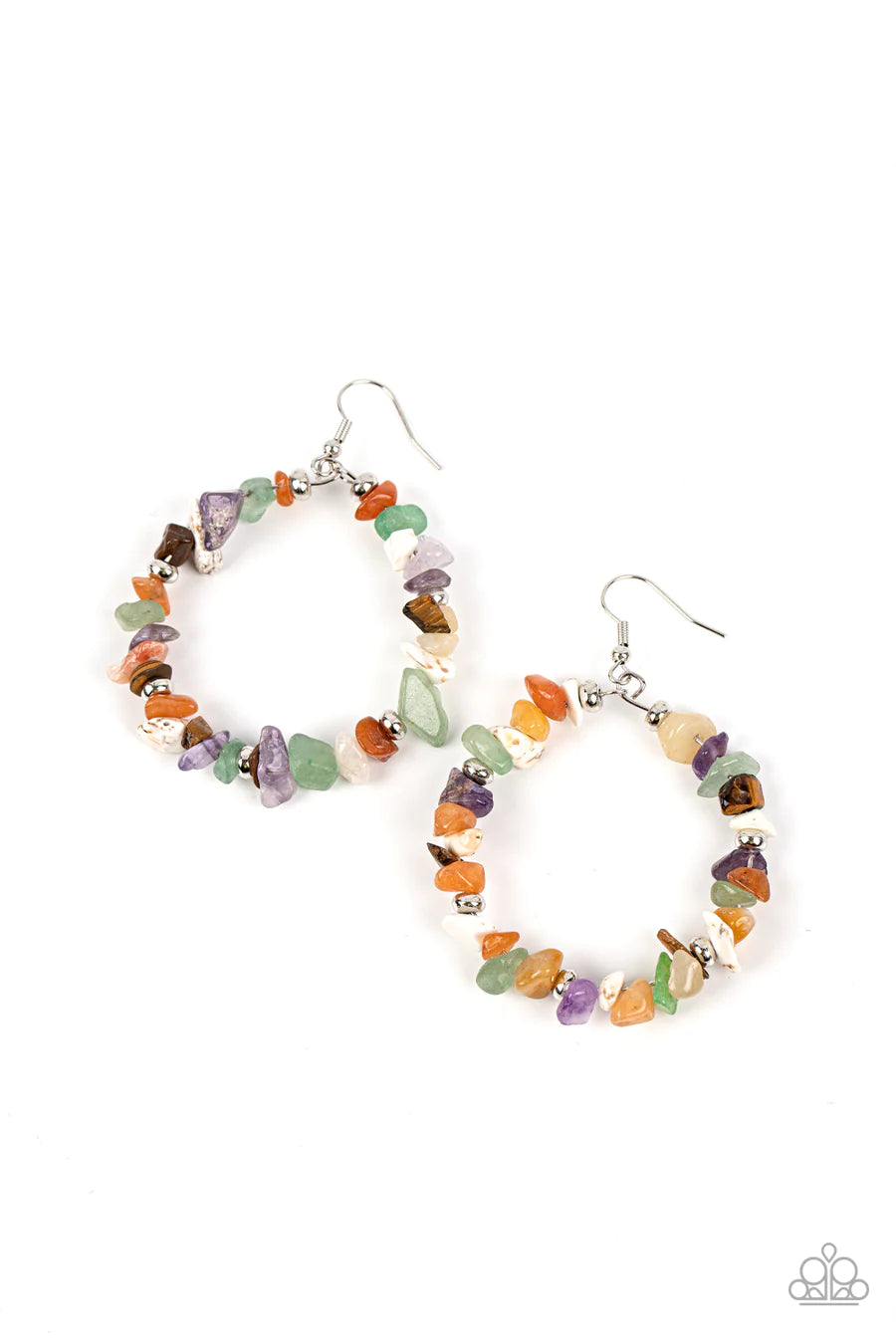 women’s gold drop earrings -Mineral Mantra - Multi