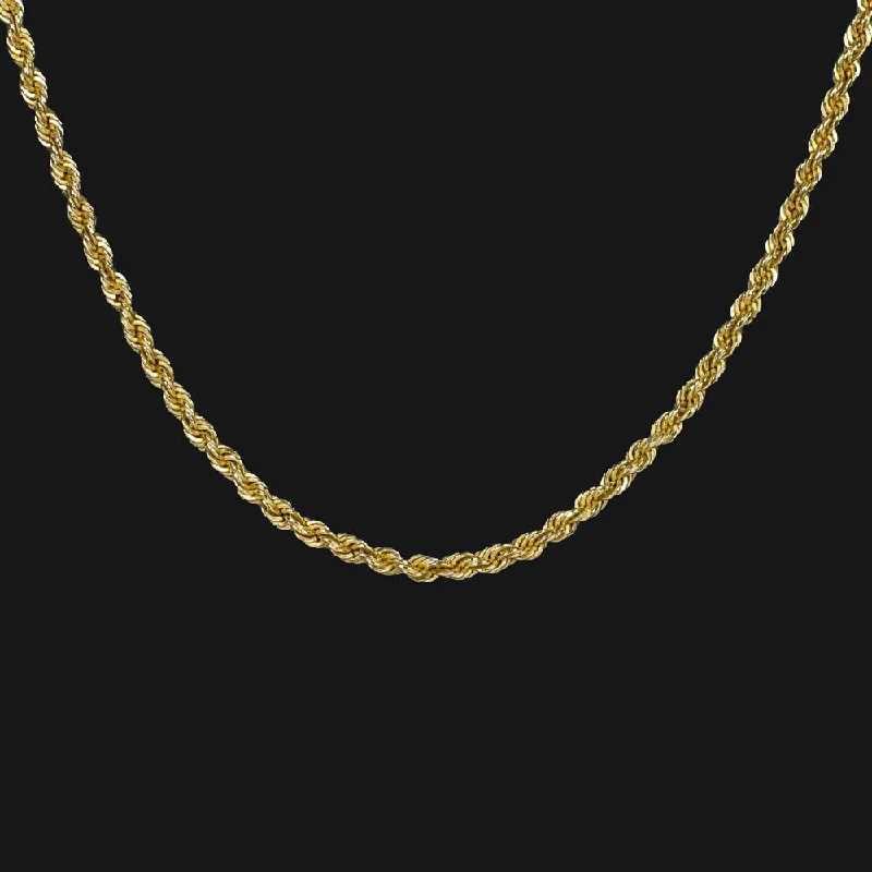 women’s simple wedding rings -SOLID 14K YELLOW GOLD ROPE CHAIN 18in 1.7mm CLASSIC TWIST MENS LADIES NECKLACE