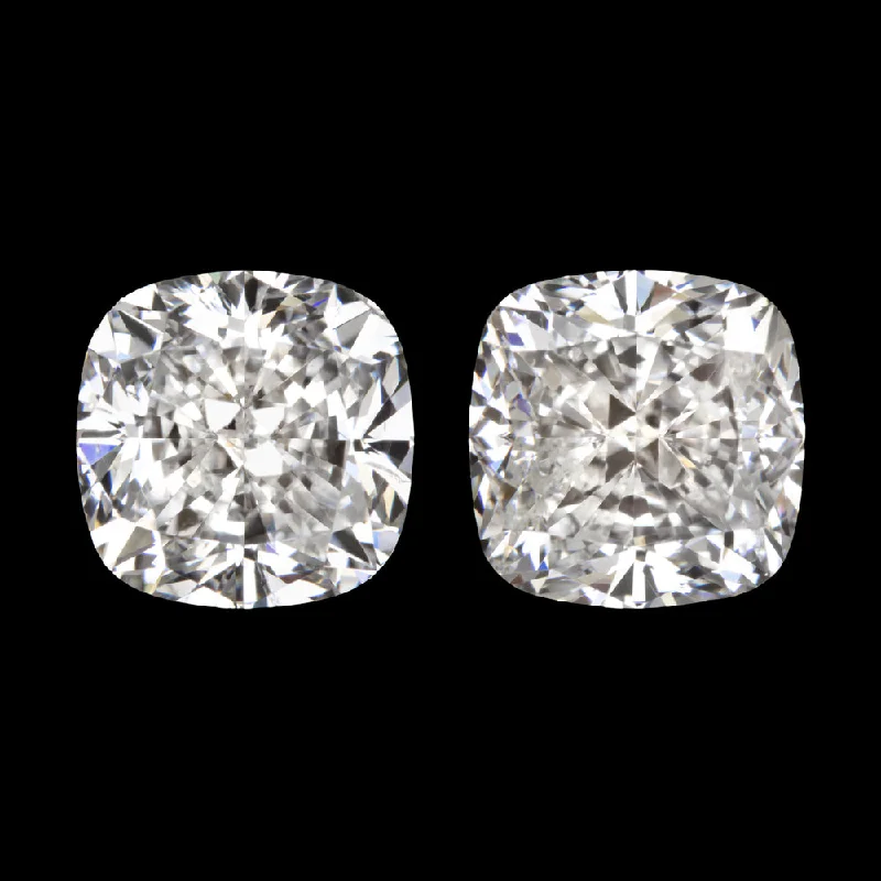 silver rings for women -3 CARAT DIAMOND STUD EARRINGS CUSHION SHAPE CUT GIA CERTIFIED G SI2 LOOSE SQUARE