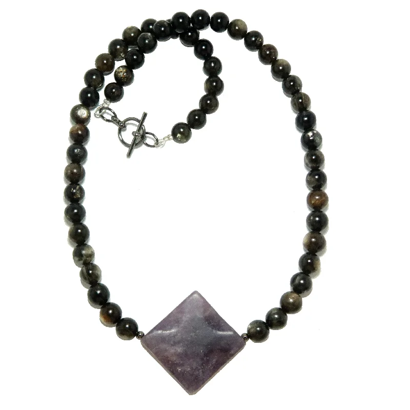 women’s ruby necklaces -Lepidolite Necklace Indestructible Spirit Protection Mica