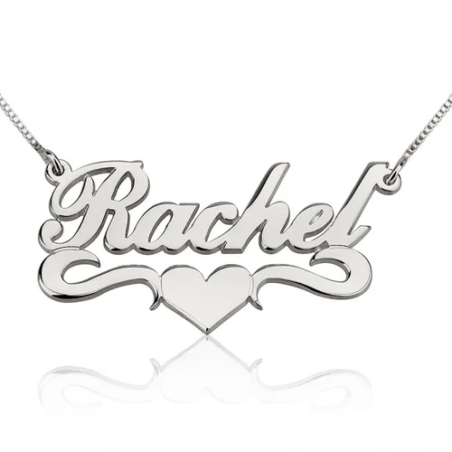 women’s diamond chokers -Cursive Heart