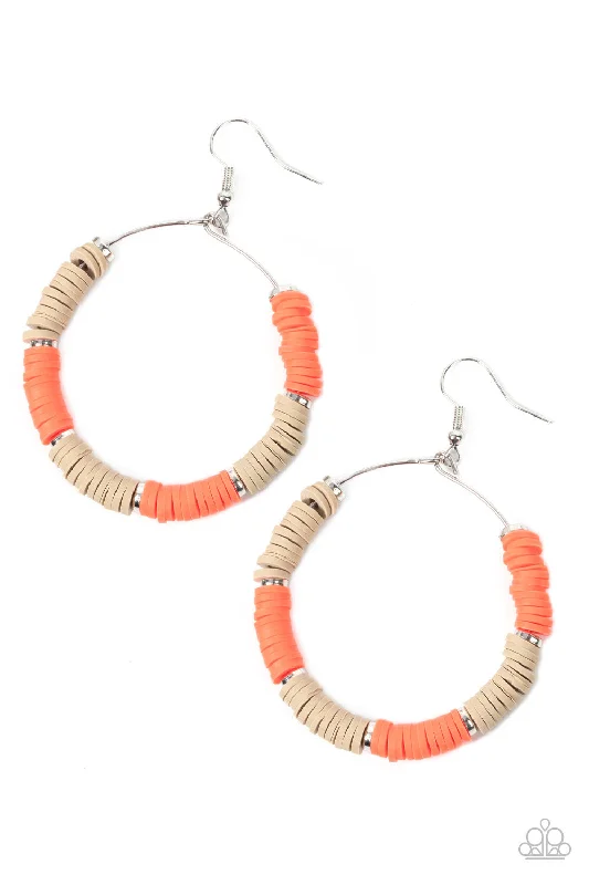 diamond earrings for women -Skillfully Stacked - Orange