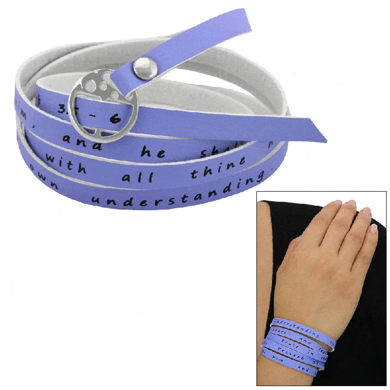 silver bangles for women -Trust In The Lord Wrap Bracelet