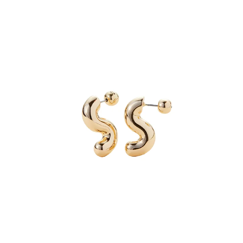 women’s silver hoop earrings -Small Ola Earrings - Gold