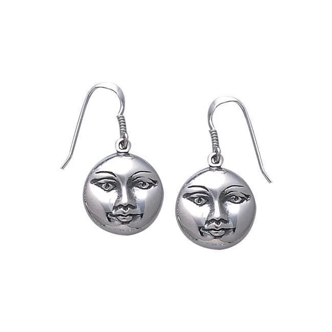 women’s diamond drop earrings -Magick Moon Sterling Silver Earrings WE129