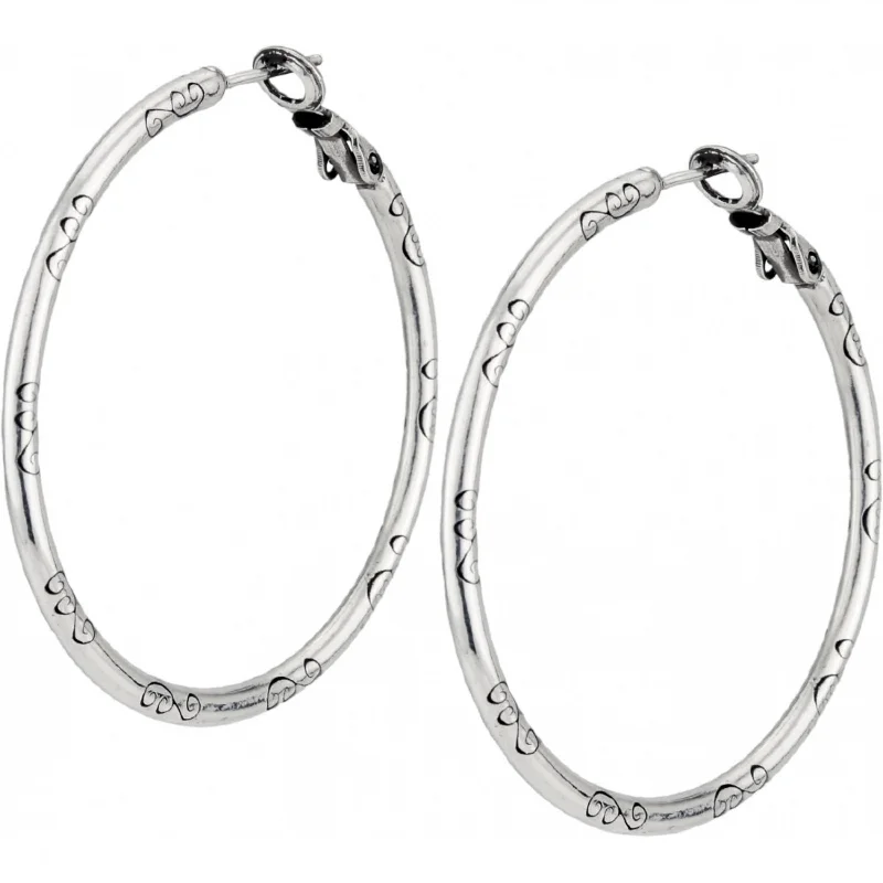 women’s gold hoop earrings -Large Earring Charm Hoops