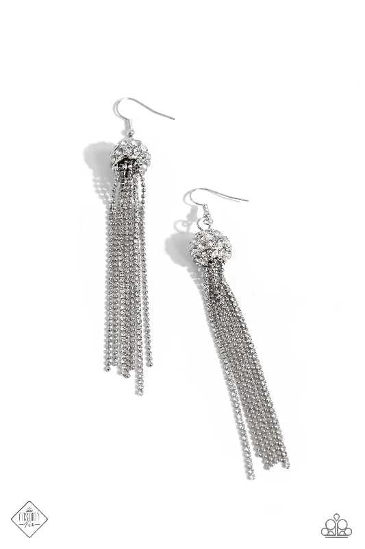 women’s ruby earrings -Polished Paramount - White