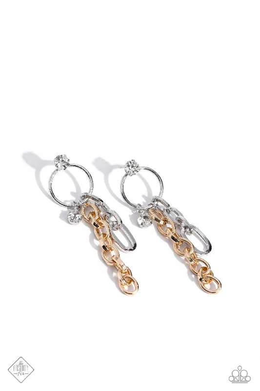 women’s engraved earrings -Two-Tone Trendsetter - Multi