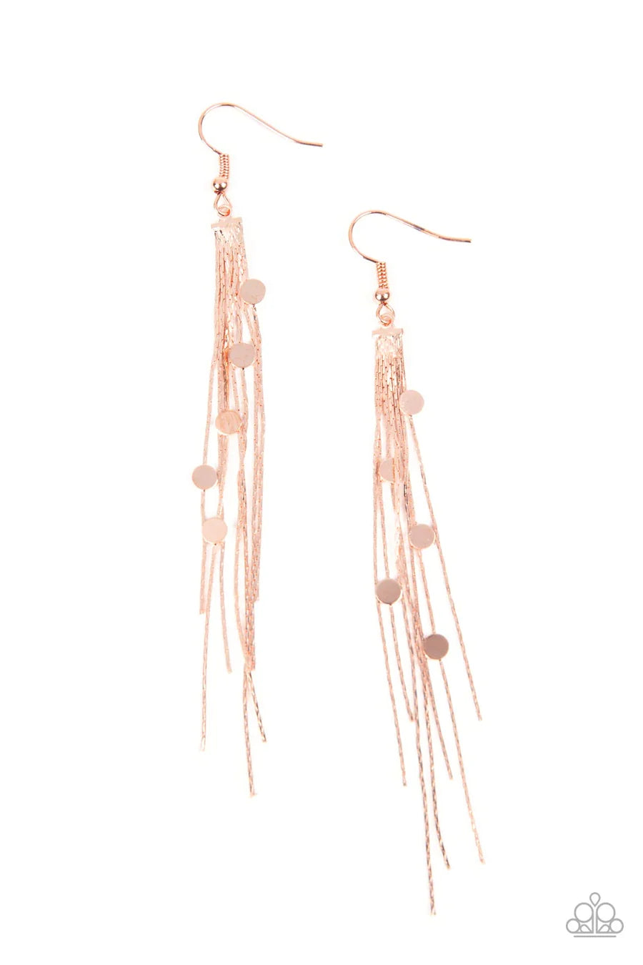 women’s trendy gold earrings -Cosmic Cascade - Copper