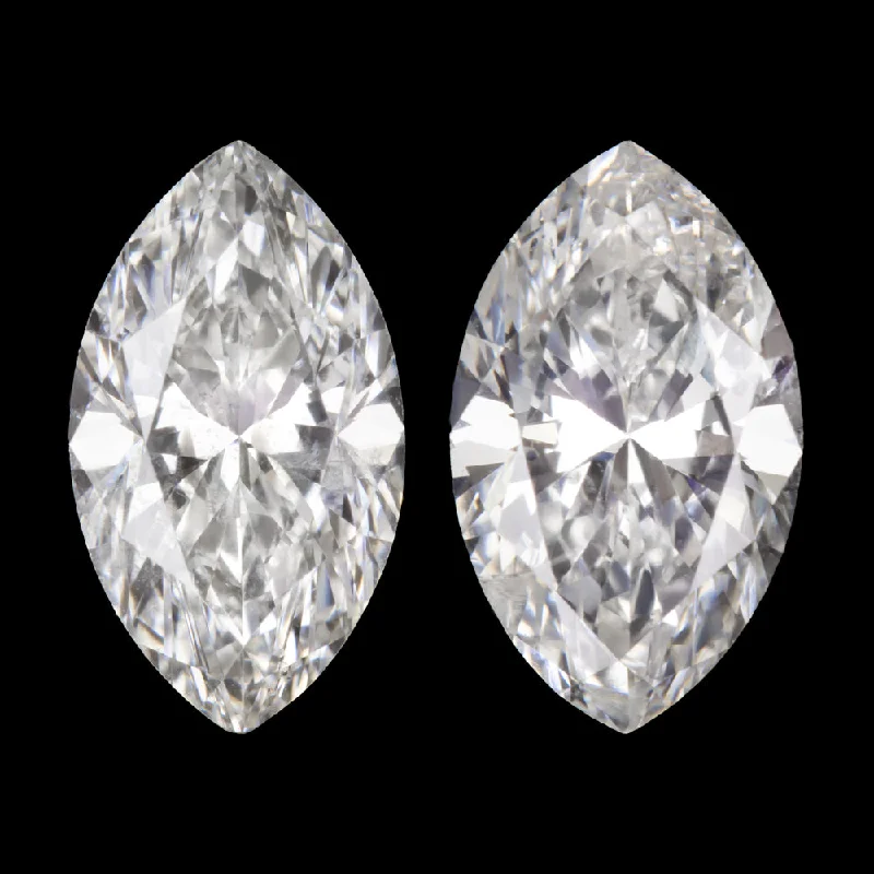 women’s geometric rings -1.40ct MARQUISE CUT DIAMOND STUD EARRINGS G SI2 MATCHING PAIR NATURAL LOOSE