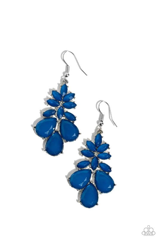 women’s heart-shaped earrings -Fashionista Fiesta - Blue