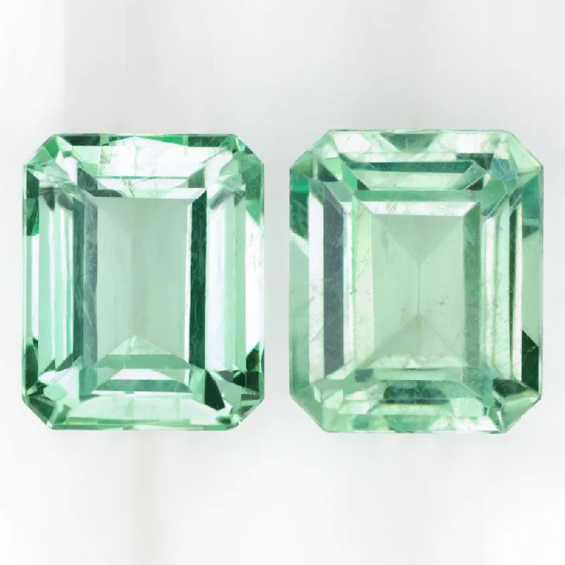 women’s eternity bands -5.06ct EMERALD PAIR STUD DROP EARRINGS EMERALD SHAPE CUT LOOSE NATURAL PASTEL