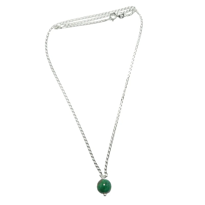 women’s handmade necklaces -Chrysocolla Necklace Cherished Joy Sterling Silver