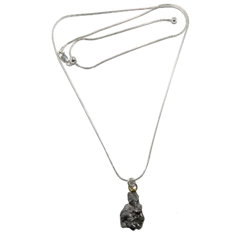 women’s gemstone pendant necklaces -Campo Del Cielo Meteorite Necklace Sterling Silver