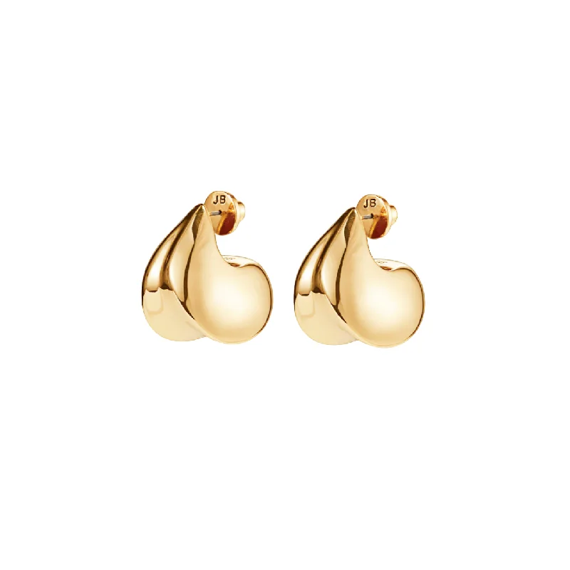 women’s teardrop earrings -Nouveau Puff Earrings - Gold