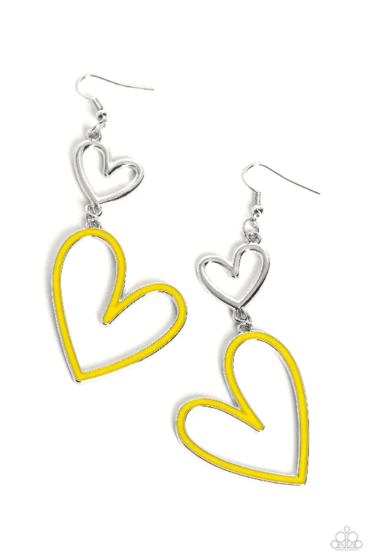 women’s simple gold earrings -Pristine Pizzazz - Yellow