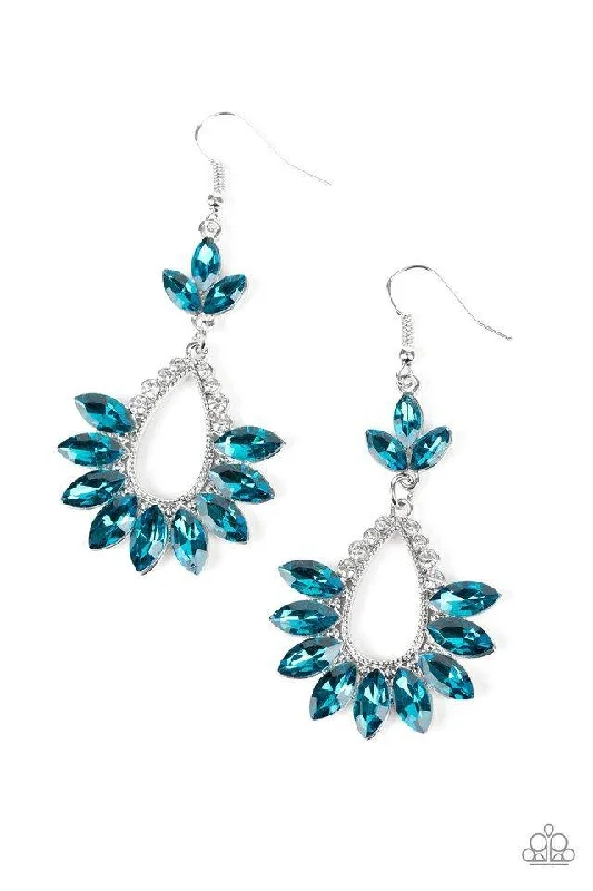 hoop earrings for women -Extra Exquisite - Blue