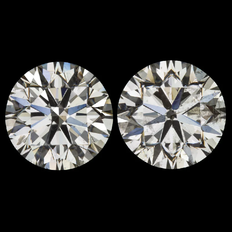 women’s colorful rings -4.90ct EXCELLENT CUT DIAMOND STUD EARRINGS J SI ROUND BRILLIANT NATURAL PAIR 5ct