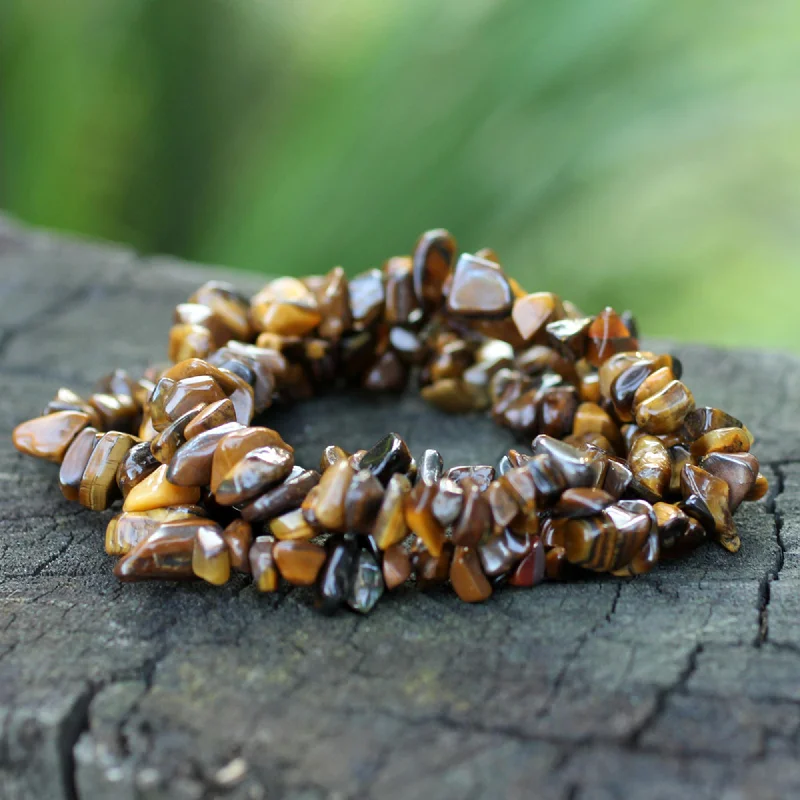 women’s beaded bracelets -Wonders Tiger's Eye Beaded Bracelet