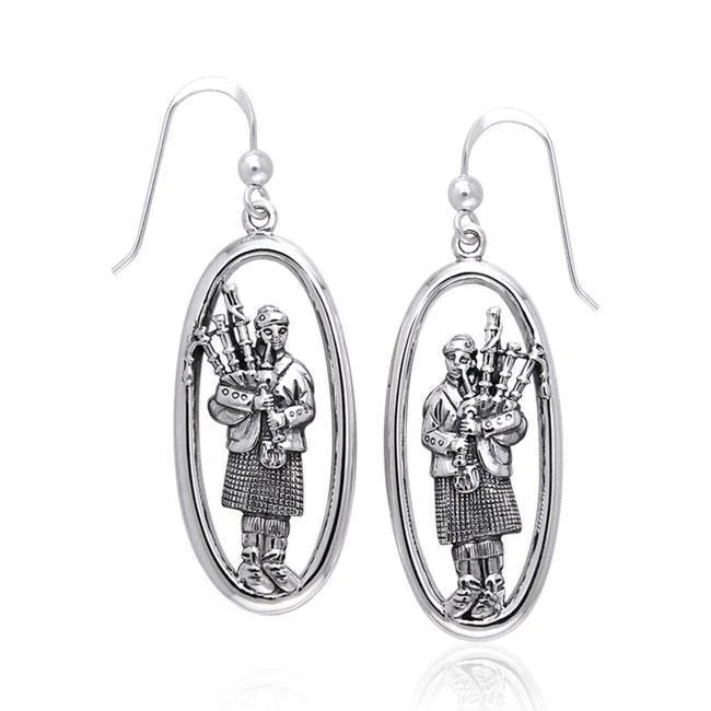 women’s sapphire earrings -Scotch on the Rocks Bagpipes Earrings TER223