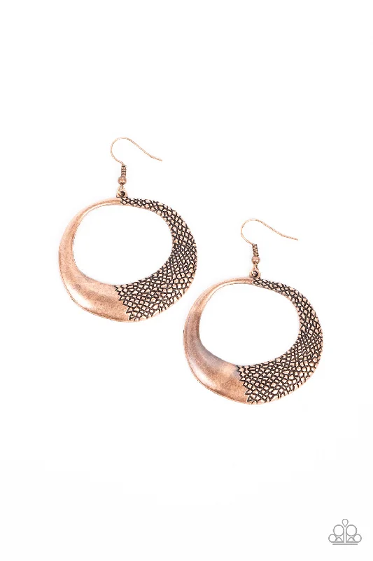 women’s boho earrings -Downtown Jungle - Copper