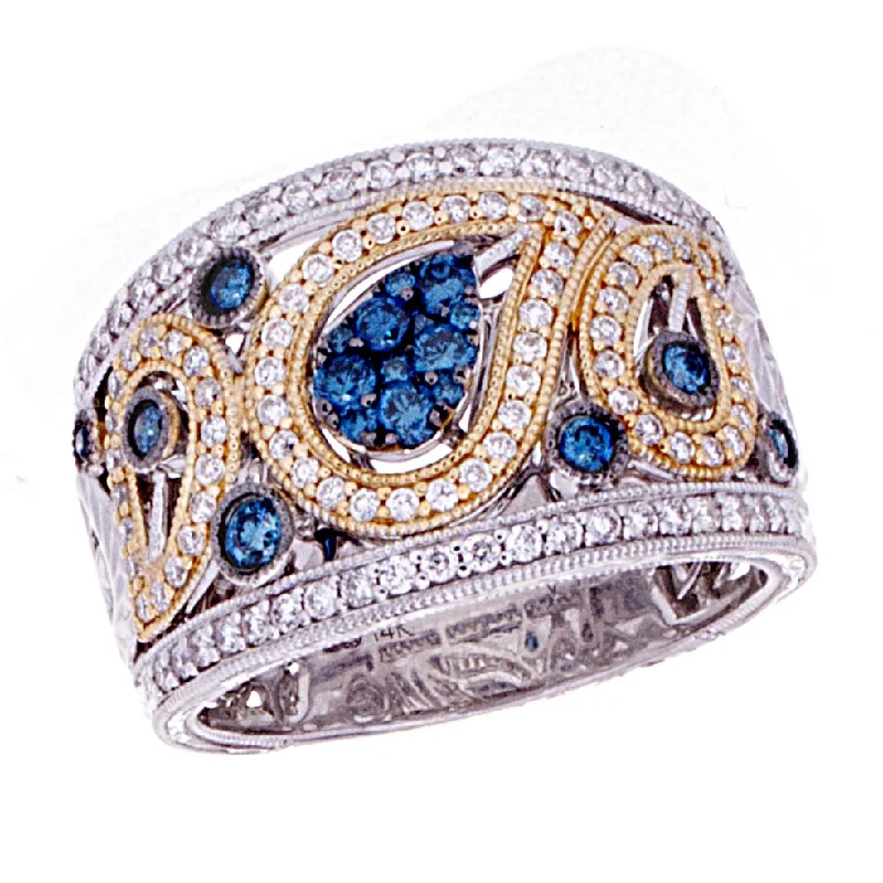 women’s signature engagement rings -Blue Diamond Ring