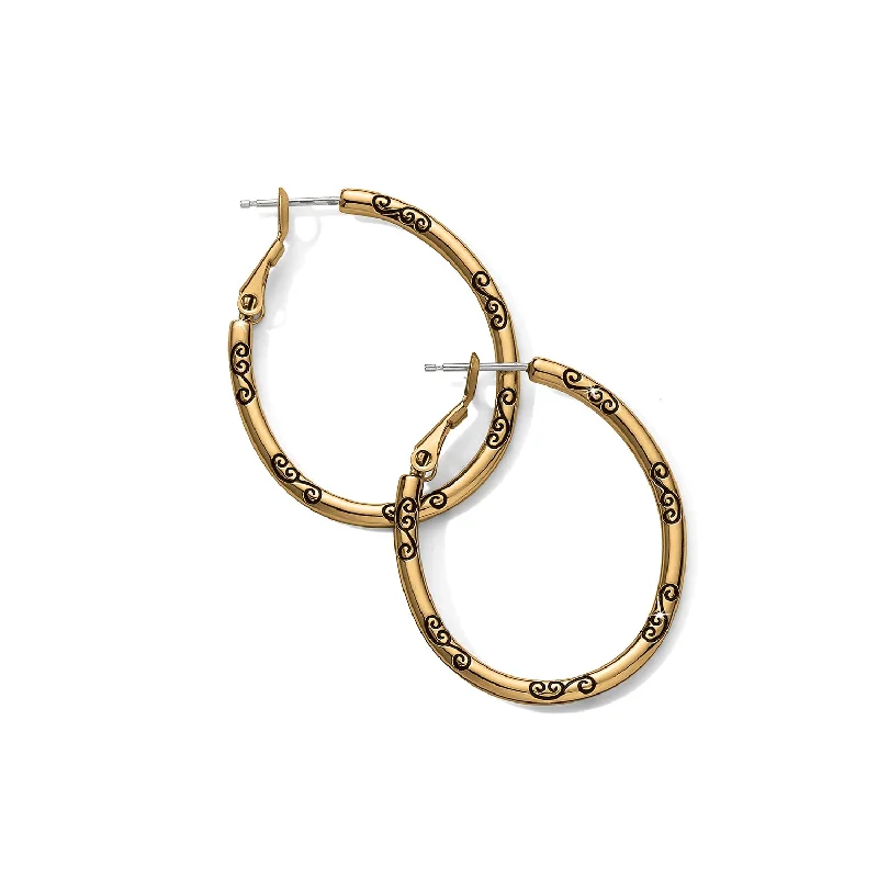 women’s elegant earrings -Oval Hoop Charm Earrings