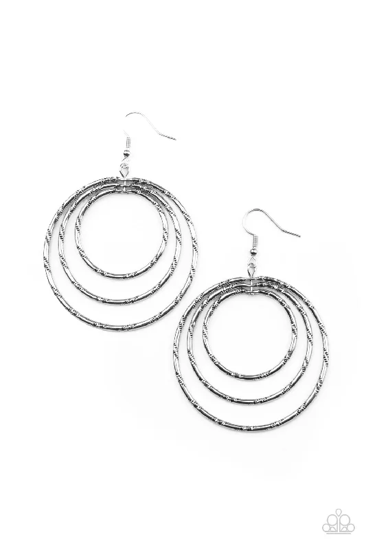 women’s vintage-style earrings -Vintage Vertigo - Silver