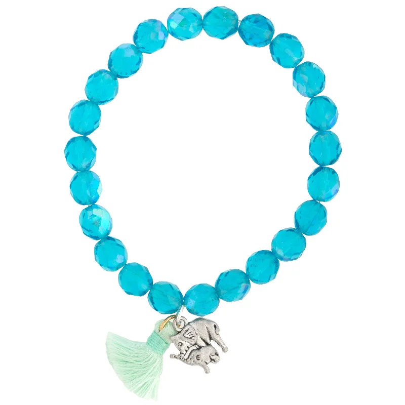 luxury bangles for women -Elephants Tassel Mala Bracelet