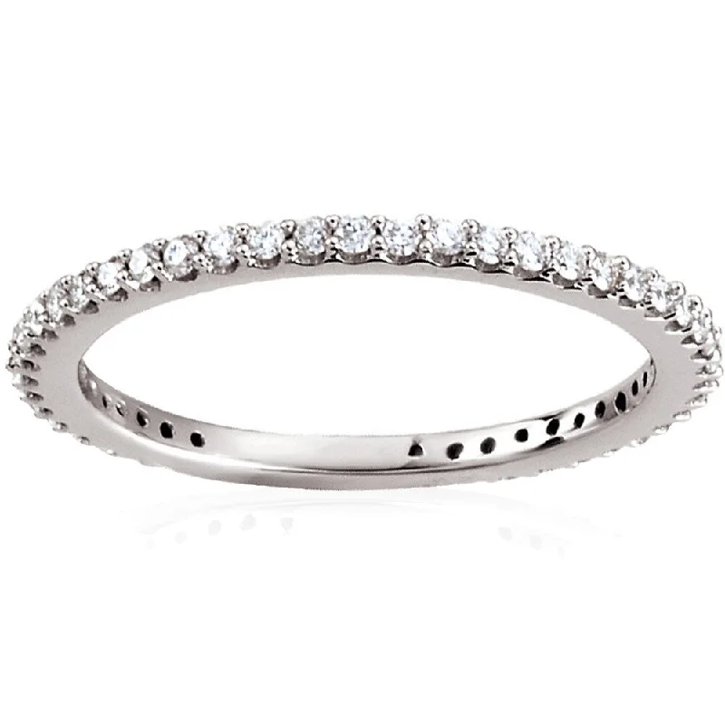 women’s square-cut engagement rings -1/3ct Diamond Eternity Ring Available in 14k White